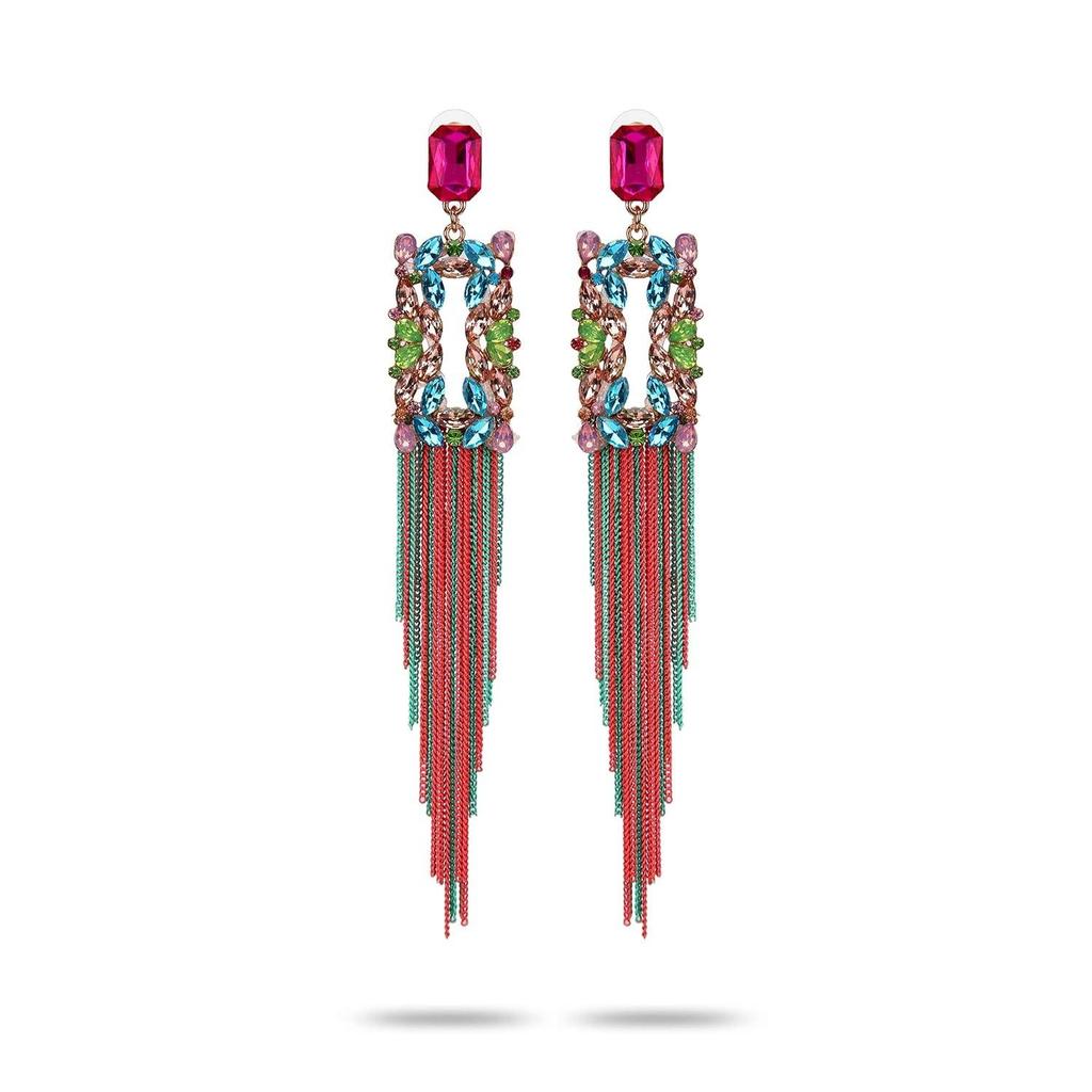 Women's Jewellery Earrings Crystal Tassel Handmade Earrings for Girls and Women