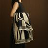 Vintage geometric striped wavy fringed blanket bed and breakfast sofa blanket outdoor camping portable cold shawl blanket