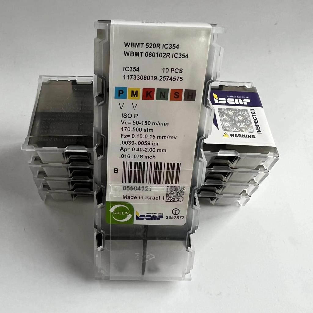 ISCAR / WBMT060102R IC354 /Industrial indexable Carbide Inserts 10 PCS