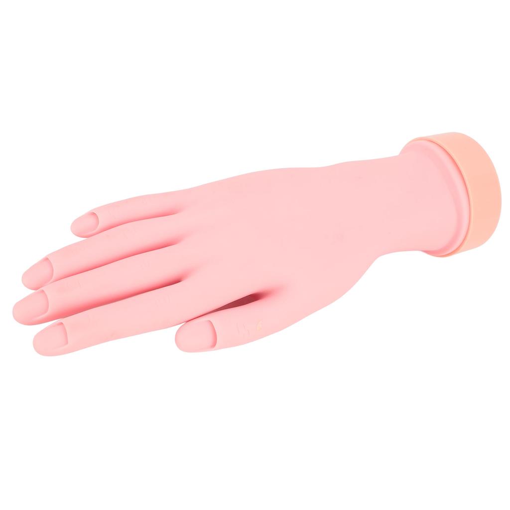 Manicure Practice Hand Model Embedded Nail Grooves Bendable Nails Tips Art Trainer Hand for Props Di