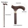 Brown Wooden Single Joint Fashion Walking Stick Decorative Cospaly Cane Halloween Mace Crutch  Wand Crosier 92cm