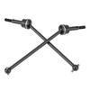 2 Pcs Metal Front Rear Universal Drive Shaft for HIMOTO E10MTL E10MT E10BP 1 10 RC Car (Black)