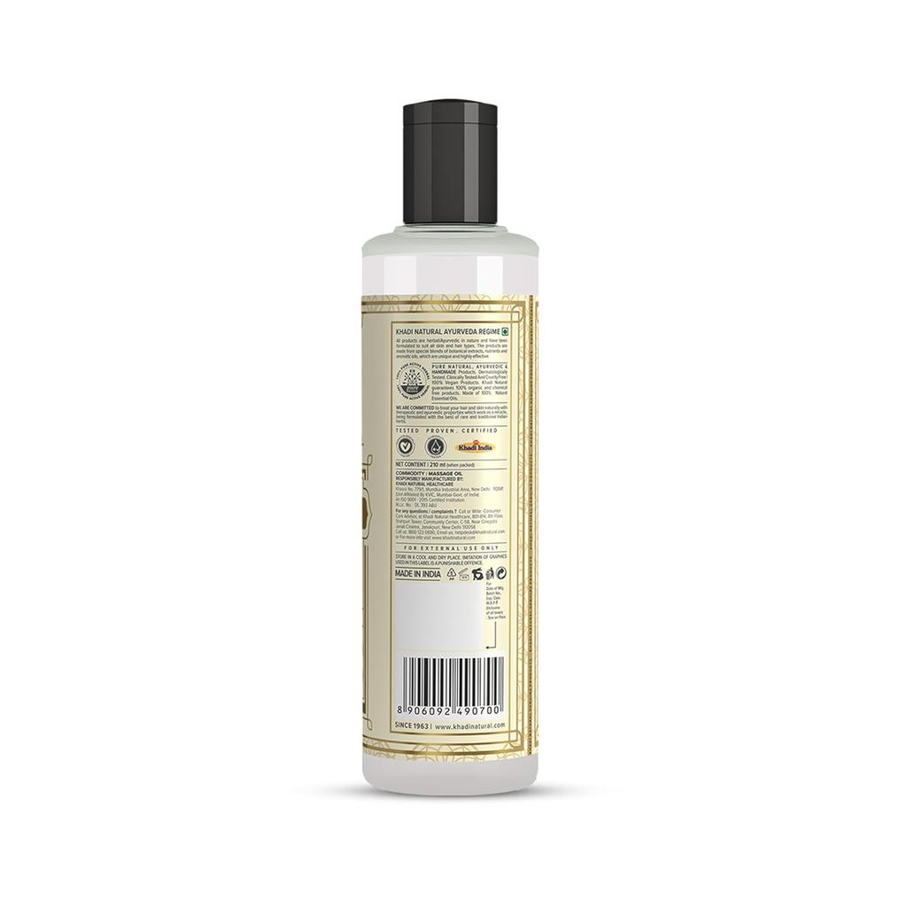 Khadi Natural Ayurvedic Jasmine Massage Oil 210ml Pack Stress Relief Aromatherapy Soothing Skin
