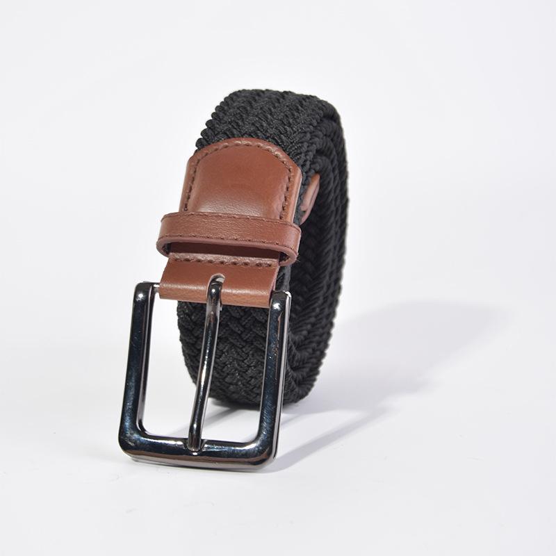 Korean Style Elastic Woven Canvas Belt for Men and Women - Casual and Versatile