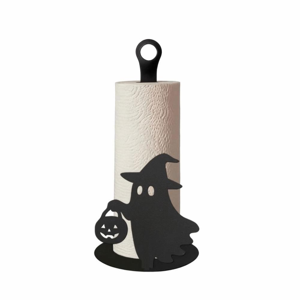 Wooden Base Santa Claus Towel Stand Acrylic Roll Paper Towel Holder Tissue Stand Dining Table