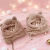 Căciulă de iarnă cu desene animate și mască Urs Miel Căciuli cu urechi Calde Îngroșate Protecție pentru urechi Căciuli tip Skullies pentru Femei Fete Kawaii