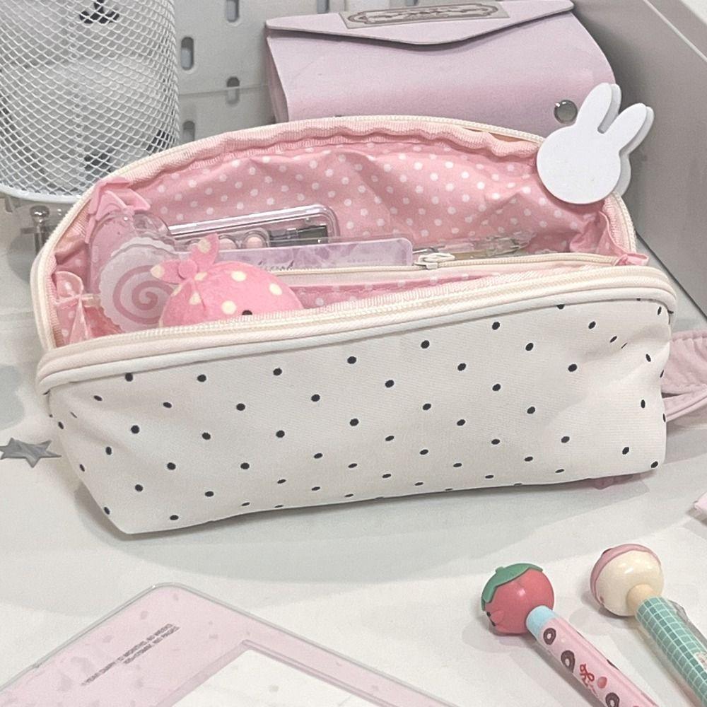 Multi-functional Pencil Case Polka Dot Stationery Pouch Stationery Organizer  Back To School Gift