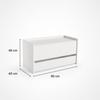 The White Stone Banc Coffre Blanc avec Tiroir Inférieur et Compartiment Intérieur | Banc d'Entrée Gain de Place avec Fermeture Soft Close 