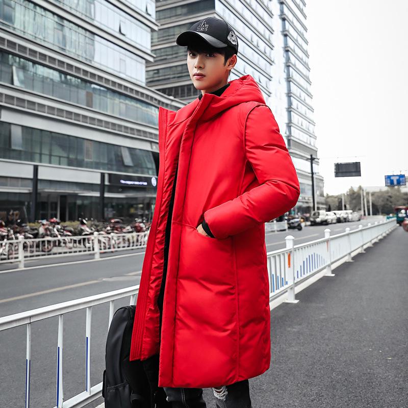 De moda de invierno largo abrigo a prueba de viento Chaqueta de algodón sudaderas con capucha ropa falsa de dos piezas costura abrigos cálido grueso abrigo Parker Black De moda de invierno largo abrigo a prueba de viento Chaqueta de algodón sudaderas con capucha ropa falsa de dos piezas costura abrigos cálido grueso abrigo Parker Black