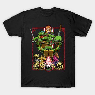 Asian Size Cotton Unisex Tshirt Print T-shirt Enter The Turtles 2020 T-shirt No-Cut Print Regular Fit