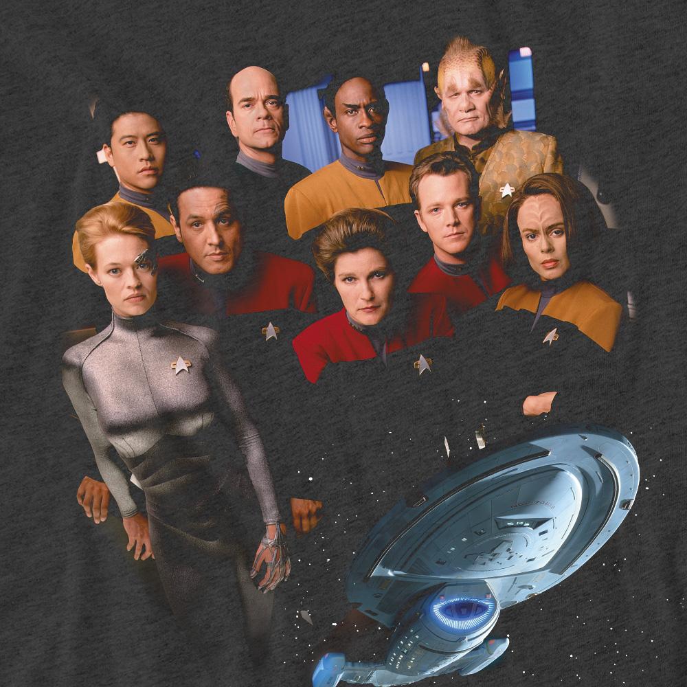 STAR TREK Unisex Adult Voyager Crew T-Shirt