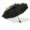 1pc Cartoon Characters Automatic Open 8-Rib Windproof Umbrella, Travel & Commuting, Suitable for All Seasons, Lightweight Portable 097
