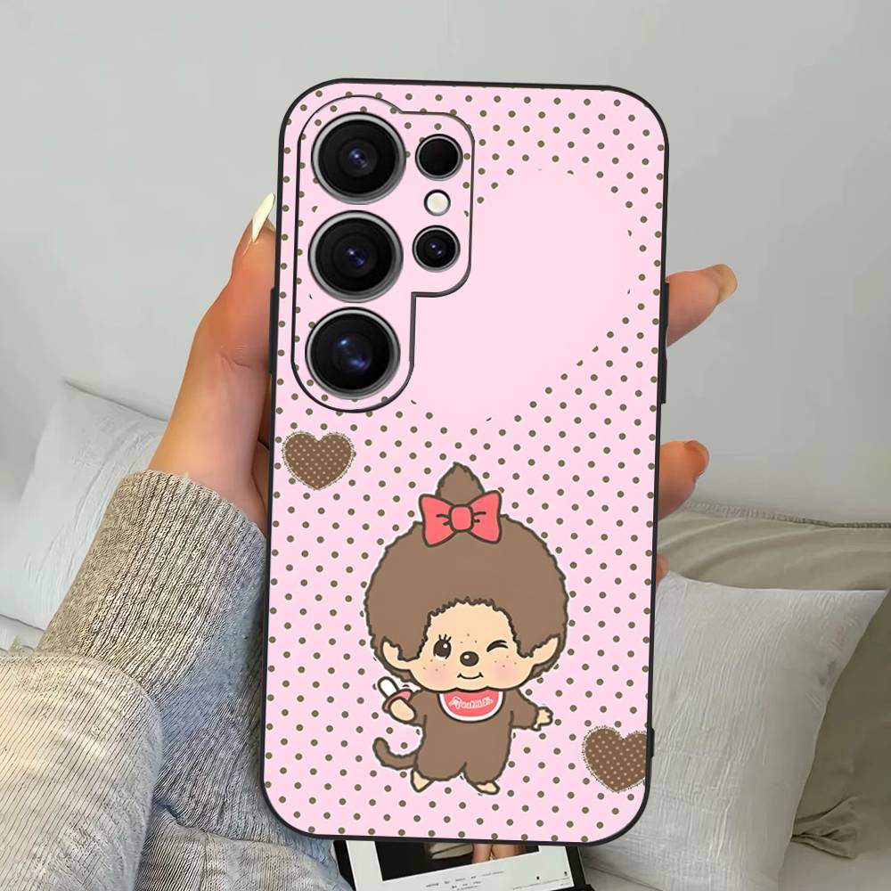 Cute M-monchhichis-s Phone Case For Samsung S 24 Fe 25 Ultra Plus 20 Lite 21 30 22 23 24 22 Ultra 5G Fundas