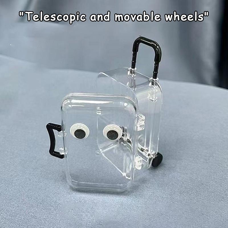 Creative Jewelry Storage Box Mini Cute Clear Luggage Suitcase Candy Box Wedding Gift Packaging Desk Organiser Decoration