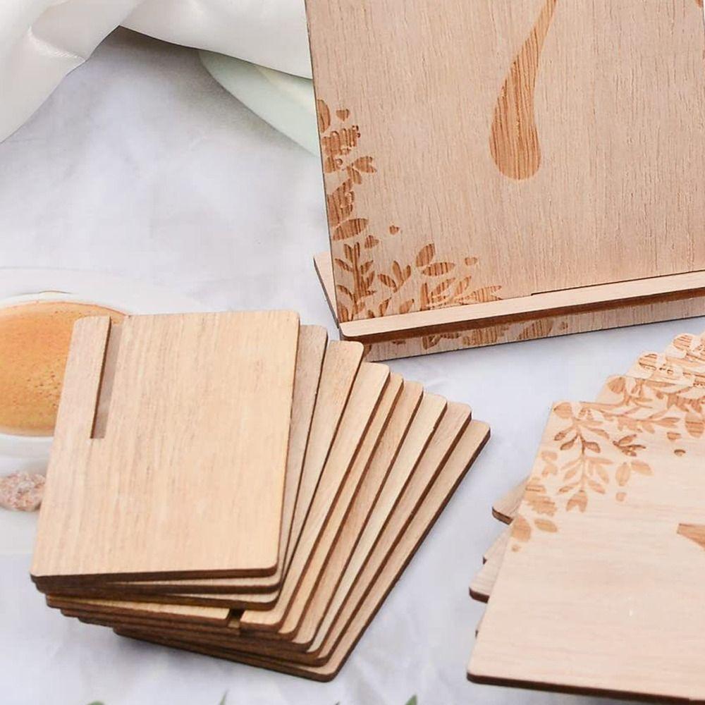 10 pièces Numéros 1-10 Panneaux de Table Rustiques avec Porte-Base Cartes de Placement Baby Shower