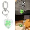 Multi Purpose Four Leaf Clovers Keychain Trendy Four Leaf Clovers Key Rings Adornment Eye Catching Keychain Pendant