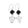Black Onyx Gemstone 925 Sterling Silver Jewelry Handcrafted Boho Earrings 2.00" EE-45-18