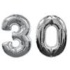 32 Zoll Gold Silber Zahlen Folienballons 10 20 30 40 50 60 70 80 90 Jahre Alt Kind Erwachsener Geburtstag Jubiläum Party Dekoration