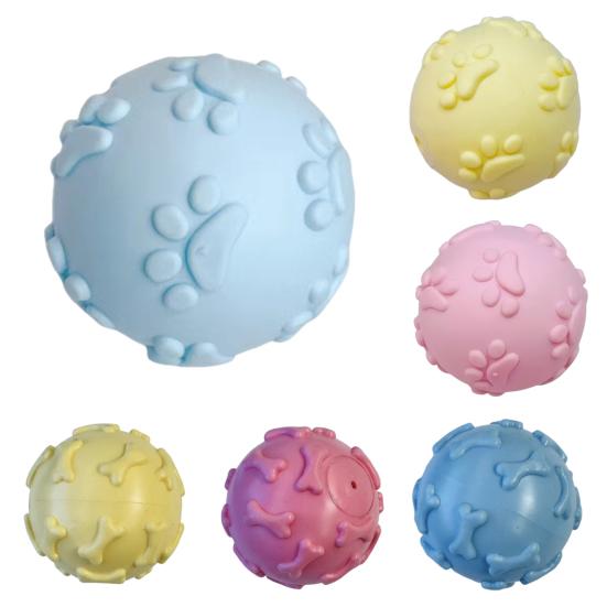 Squeaky Dog Ball Raised Texture Dog Chew Toy Bite-Resistant Puppy Teething Toy for Dogs Teeth Cleaning Boredom Relief