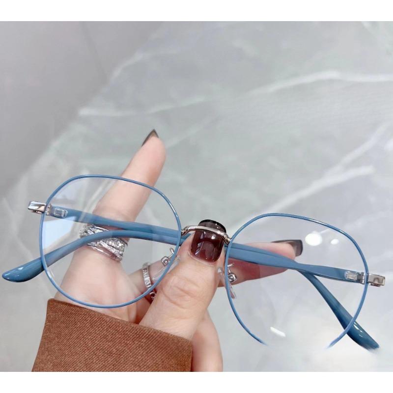 

Женские однотонные очки в корейском стиле с интернет-знаменитостью, многоугольные очки с защитой от голубого света и близорукости, законченные очки Anti blue light