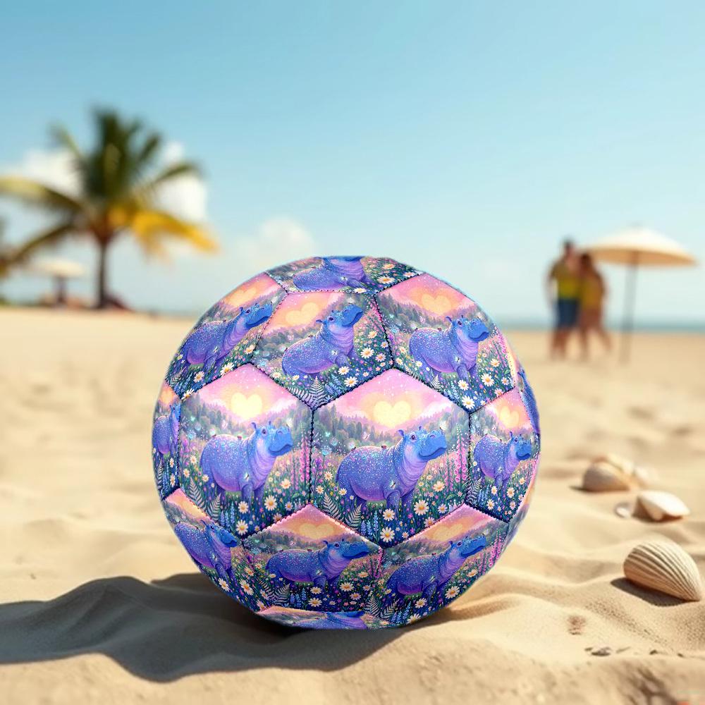 1pc Fantasy Hippo Garden Durable Size 5 Soccer Ball Professional Match Training Football Indoor &Outdoor Sports Ball P6015
