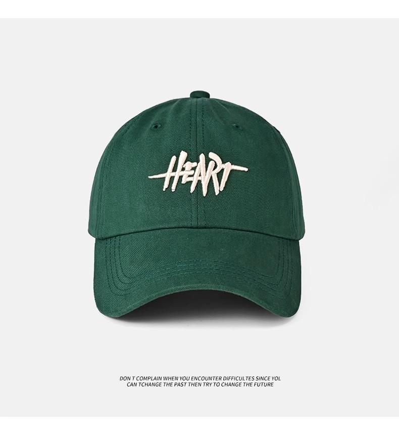 

Internet Celebrities with The Same Baseball Cap, Big Head Circumference and Small Face, Simple Sunshade Cap, The Same Outdoor Hat for Men and Women Adjustable темно-зелений колір