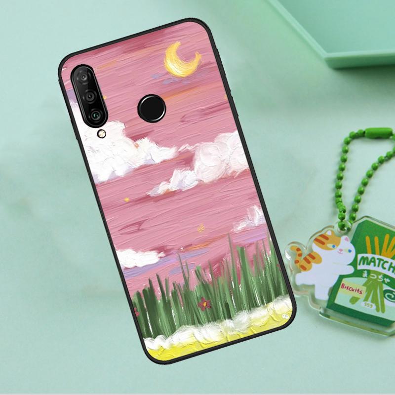 Korean Sunset Scenery For Huawei Nova 8i 11i 12i 12s 9 10 SE Y90 Y60 Y70 Y72 Y61 Y91 P20 P30 P40 Lite P60 Pro Case