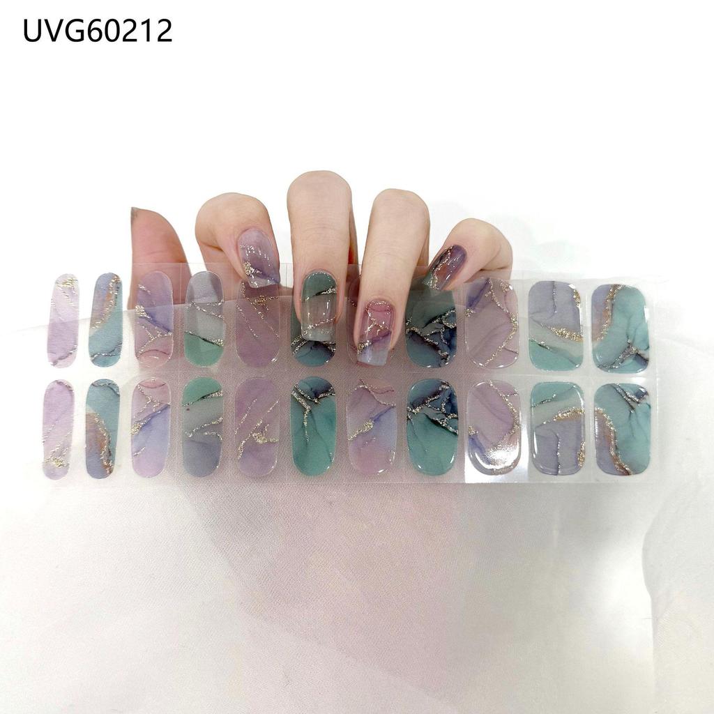 Transparent Nude UV Gel Nail Art Stickers: Semi-Cured, Semi-Baked Manicure Sheets