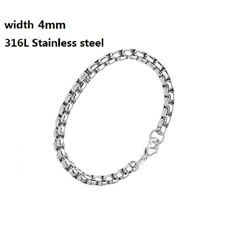 Kubánský řetízkový náramek z nerezové oceli 316L pro muže Ženy Figaro Vintage Metal Viking Kpop Pulseras Emo Roztomilý luxusní dárek na šperky
