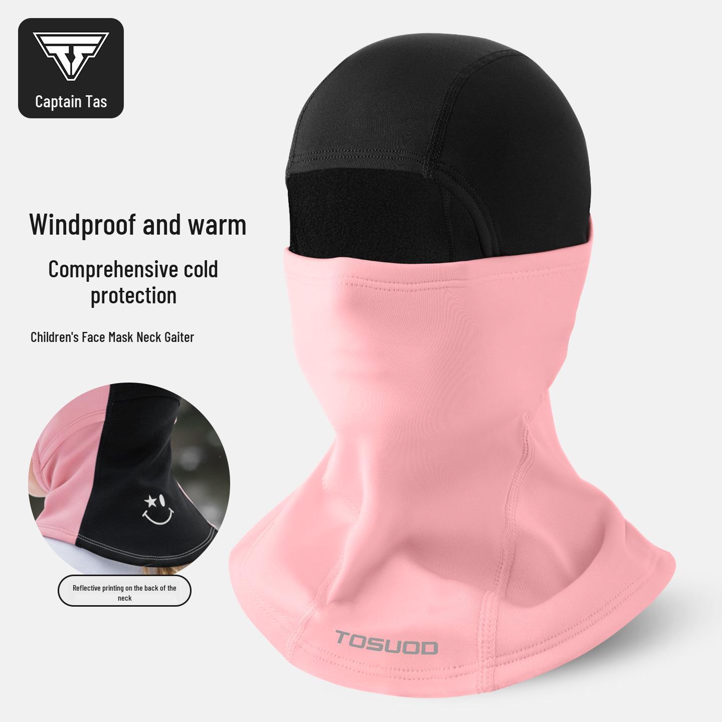 

TOSUOD Kids Fleece Balaclava: Warm Windproof Face Mask & Neck Gaiter for Cycling & Skiing in Cold Seasons One Size