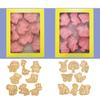 16PCS Animal Shape Biscuit Mold PP Material Frosting Cookie Molds Push-type Household Baking Cookie Cutters for Children