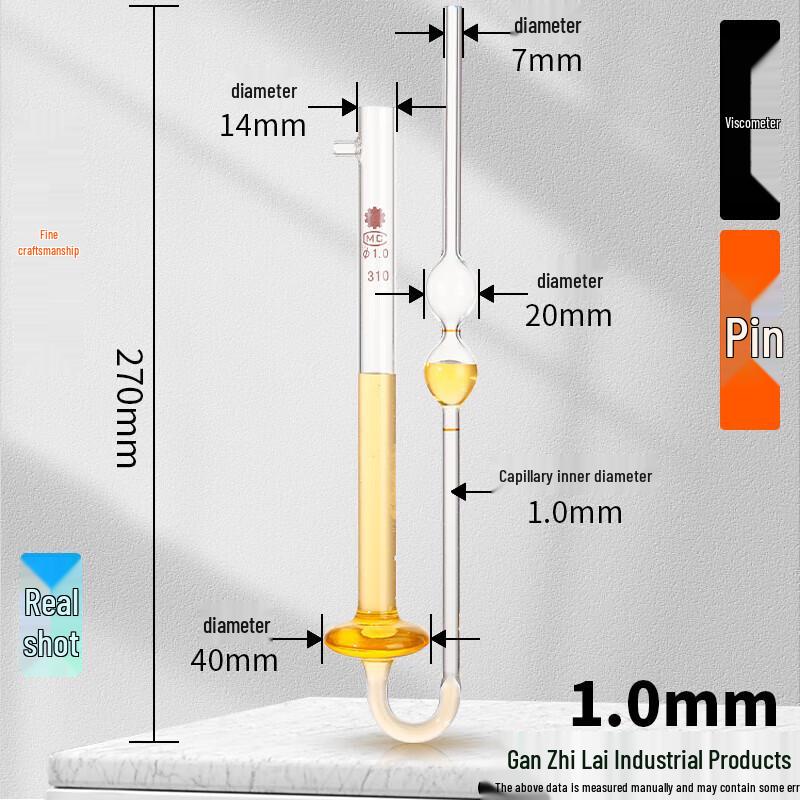 Pin/Ubbelohde Capillary Glass Viscometer