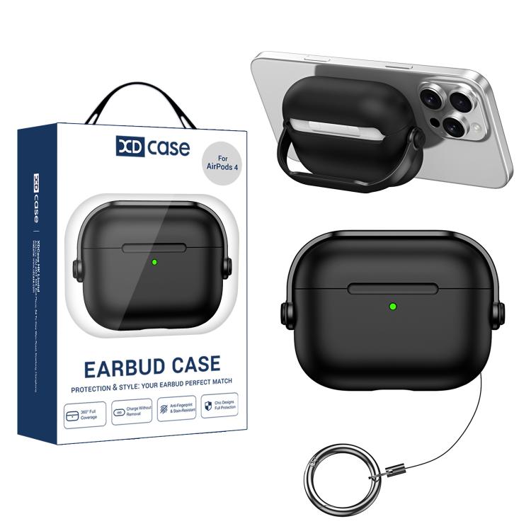 For AirPods 4 XDcase Liquid Silicone Earbud Protective Case For AirPods 4 чёрный