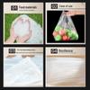 Large White Transparent Plastic Tote Bags (40x60) – Thickened Vest-Style for Food