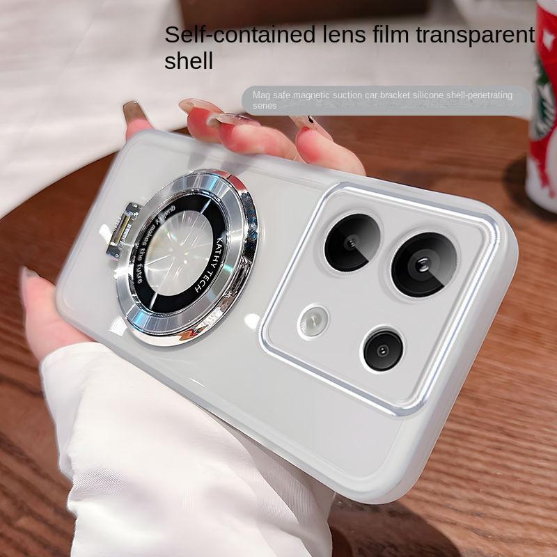 

Чехол для Infinix Note 40 Pro, мягкий, прозрачный, с кольцом, магнитным, защитным чехлом для задней крышки для Infinix Note 40 40Pro Plus For Note40 Pro Plus белый