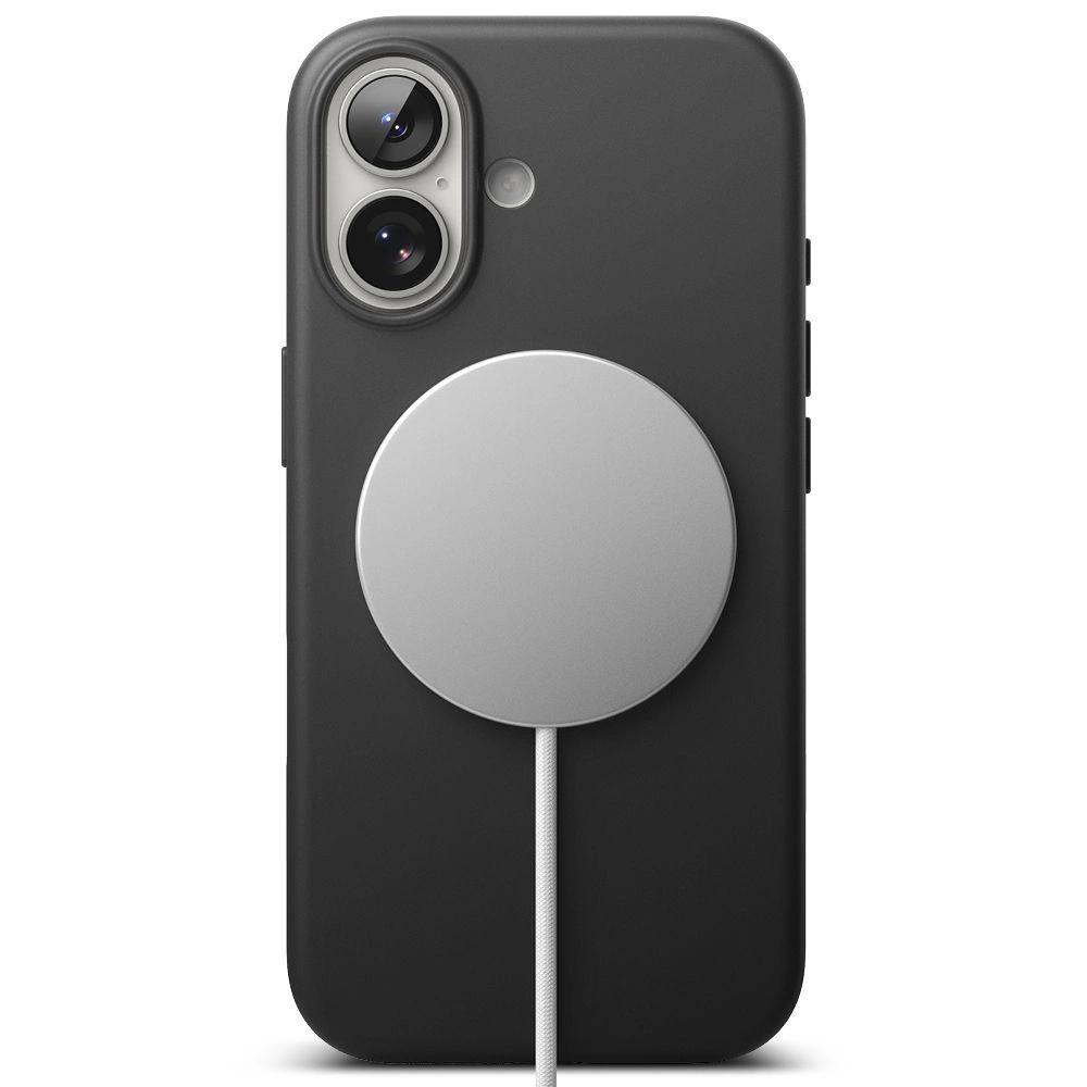 Etui Ringke Silicone Magnetic MagSafe Na iPhone 17 - Czarne