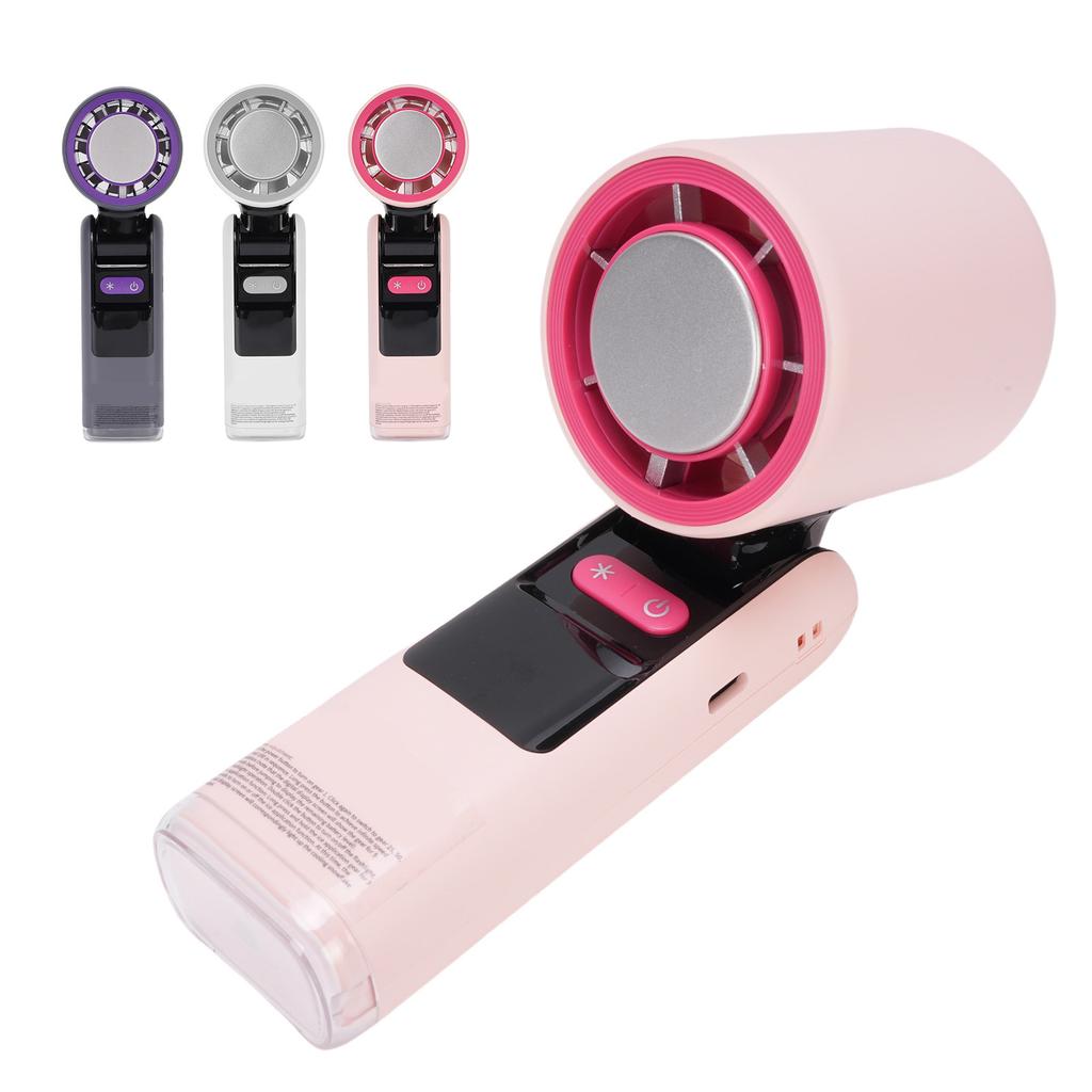 Ice Cooling Handheld Fan Rechargeable LED Digital Display 100 Speed Foldable Hand Turbine Fan with L