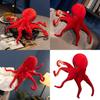 Red Octopus Plush Toy With Pp Cotton Filling Soft Kids Sleep Pillow For Children