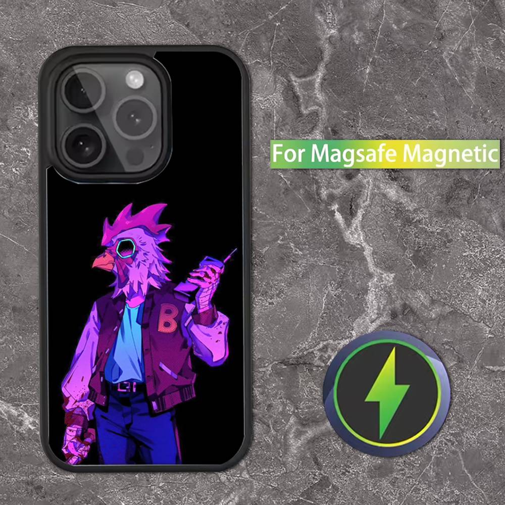 Game Hotline Miami Phone Case For iPhone 16,15,14,13,12,11,Pro,Max,Plus,Mini,SE Magsafe Magnetic Wireless Charging