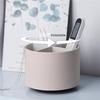 ABKY-Bathroom Organizer Leather Make Up Brush Sundry Storage Box Pen Holder Lipstick Holder Perfume Stand Jewelry Box