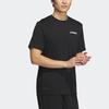 Adidas Short Sleeve Logo Tech Tee Quick-Dry Outdoor Sport Men Tops Black IC4414