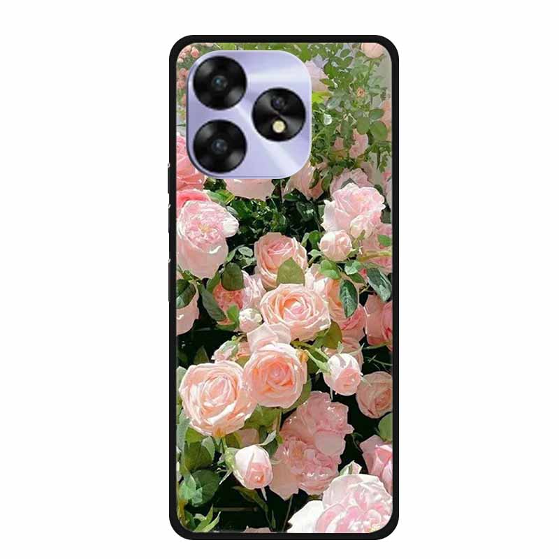For Umidigi A15c A15 Case Painted Black Bumper TPU Soft Silicone Phone Cover For Umidigi A15 Cases A 15 15T Coque Funda Capa Cat