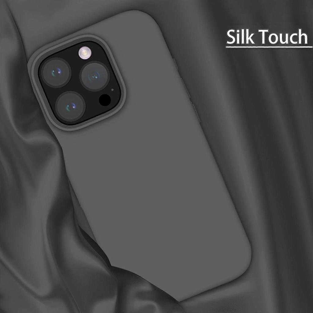For iPhone 16 Pro Magnetic Case PC+Liquid Silicone Anti-Scratch Phone Cover