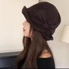 Cold Resistant Vintage Bucket Hat Slit Front Bow Bucket Hat Women's Bucket Hat  Outdoor Wear