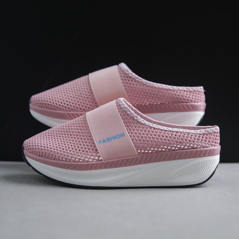 Fashion Slip-On Women'S Walking Sandals 2025New Breathable Mesh Casual Shoes Breathable with Arch Support Knit Shoes Thickened Soft Sole