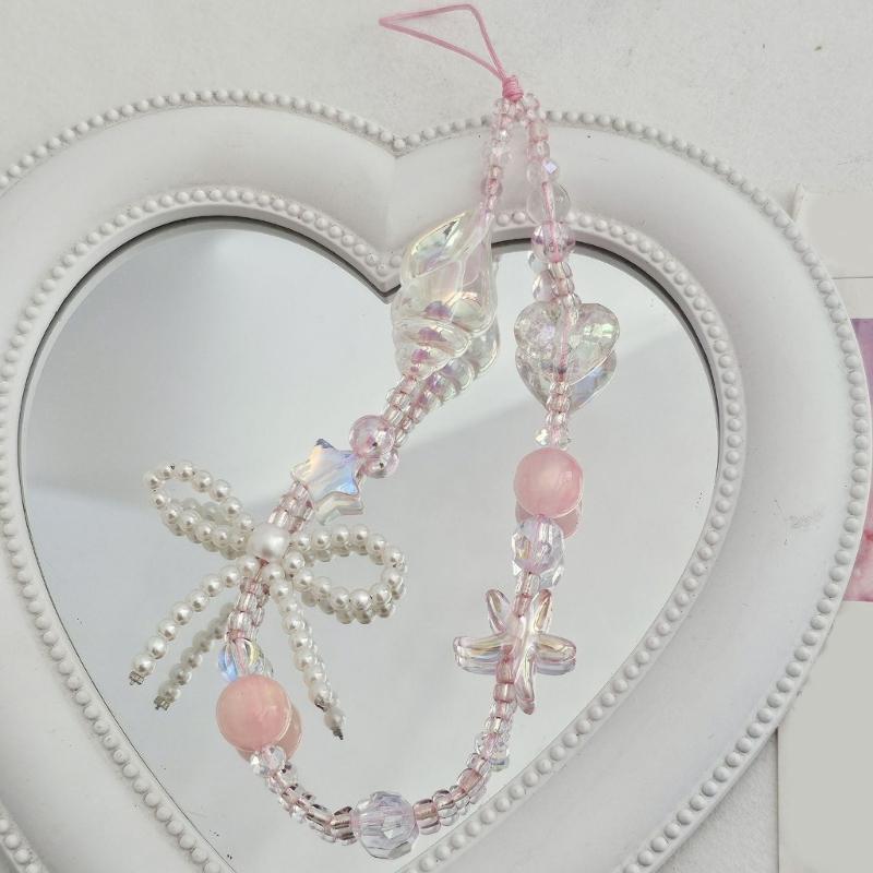 Women Girls Cellphone Pendant Mobilephone Hanging Cord Elegant Handmade Beaded Telephone Strap Jewelry Fashion Accessory