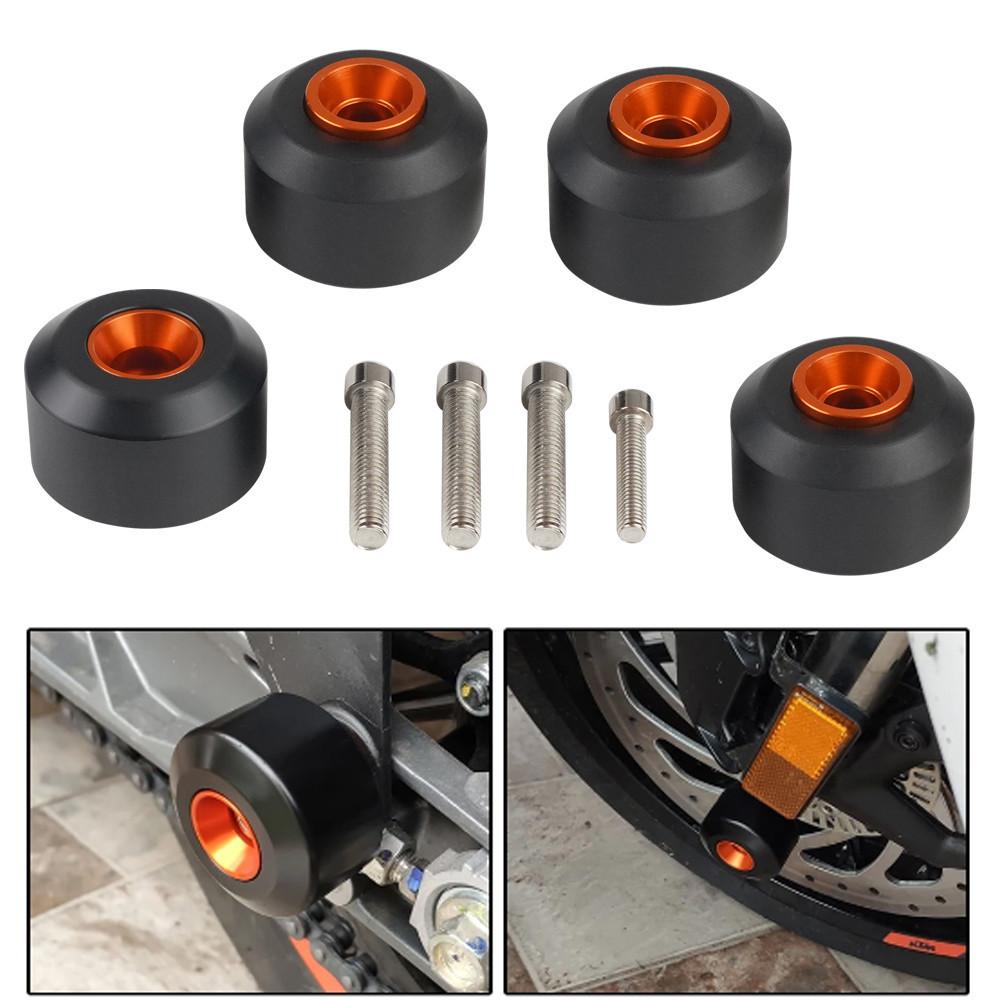 4Pcs Motorcycle Front&Rear Fork Wheels Frame Slider Crash Protector For KTM Duke RC 125 200 390
