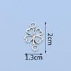 20Pcs Antique Silver Plated Clover Flower Charm Connectors For Jewelry Making Bracelet Findings Accessories Diy