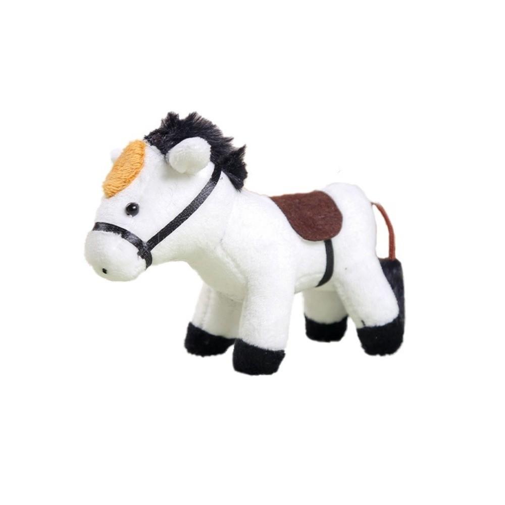 Sevimli Peluş Hayvan At Peluş Bebek Yumuşak Uzun Saçlı Peluş At Kolye Ucu 12cm Midilli Kolye Ucu Hediye