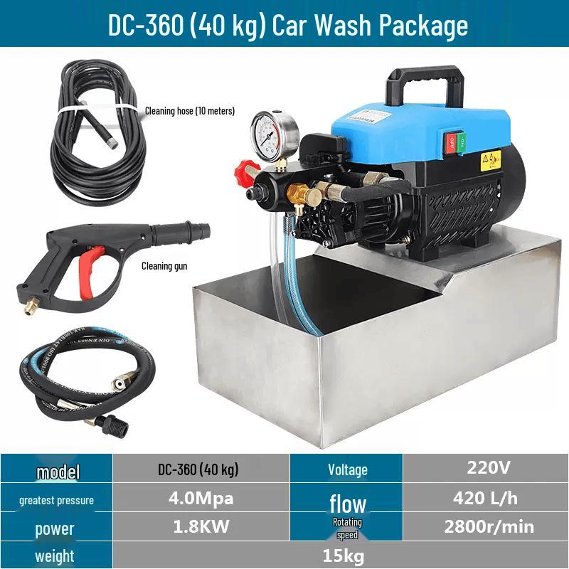 Yunduo DC-360 Electric Pressure Test Pump with Car Wash Set